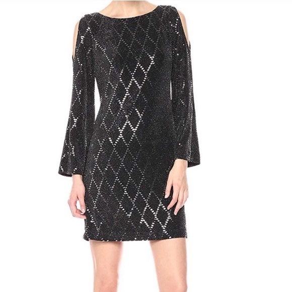 Jessica Howard black sequin glitter dress - Picture 3 of 9